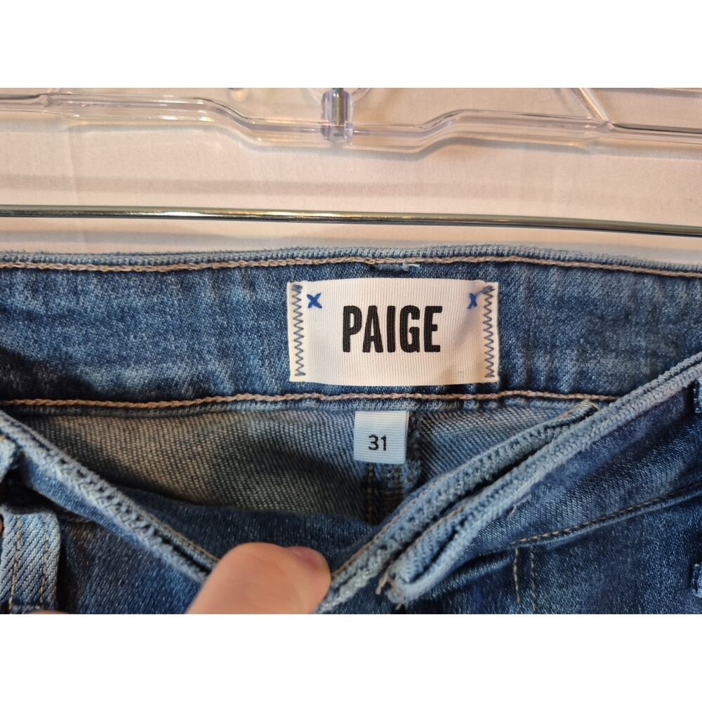 Paige Cindy Princess High Rise Straight Ankle Cotton Blend Jeans NWT 31 - Picture 6 of 11